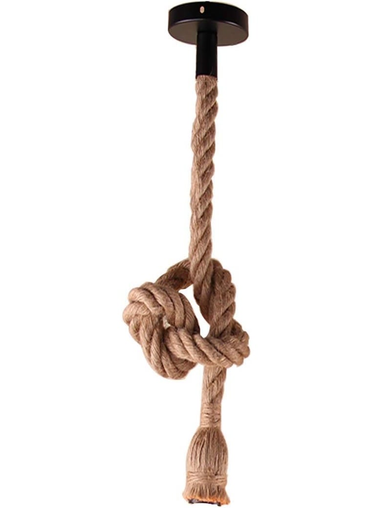 AFN Vintage Rope Pendant Light Hanging Ceiling Lamp | Industrial Style Decorative Hanging Light for Living Room, Bedroom, Kitchen & Cafe | E27 Bulb Holder - Image 1